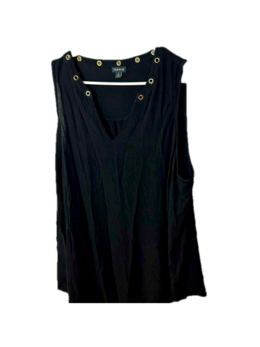 Size 4X torrid sleeveless black V-neck blouse